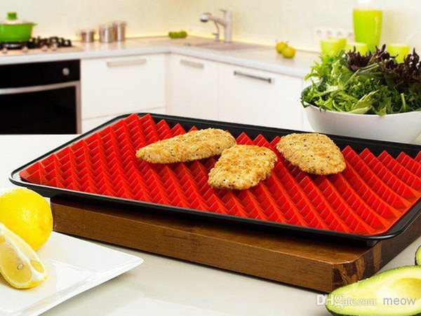 Pyramid Pan Silicone Bakeware Microwave Oven Oil Leakage Artifact Baking Mat Dish Pad