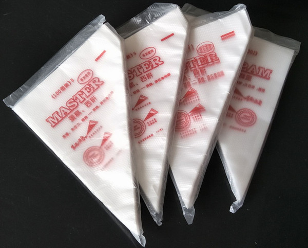 5Bags 17*30Cm S Size Cake extrusion platic bags decorating Pastry bag Disposable platic Icing Bag Cake Cream Decorating Pastry Tip TOOL