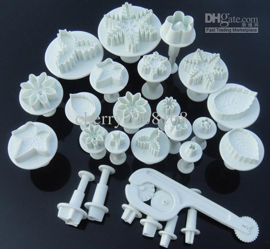 26pcs Cake decorating cutter fondant sugarcraft plunger flower Miniatures cake Tool,cake mould