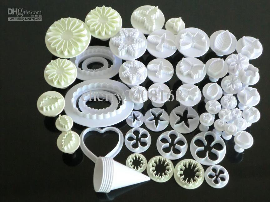 Wholesale Fondant Cake Decorating Icing Plunger Cutter Blossom Daisy Rose Leaf For Bakeware