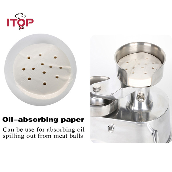 ITOP 1set 100mm 130mm Patty Paper Buns Hamburger Press Oil Absorbing Paper 500pcs/set with holes Non-stick