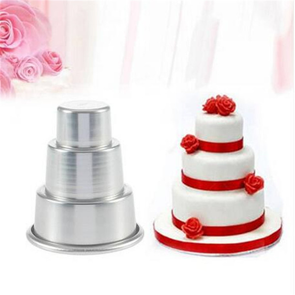 Free shipping wholesales DIY Mini 3-Tier Cupcake Pudding Chocolate Cake Mold Baking Pan Mould Party Cake mould