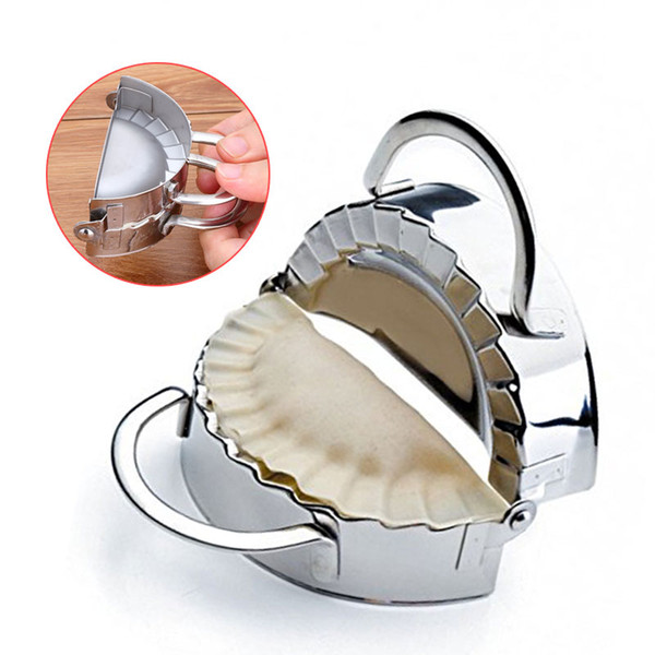 New Pastry Tools Stainless Steel Dumpling Maker Wraper Dough Cutter Pie Ravioli Dumpling Mould Kitchen Accessories E2sho