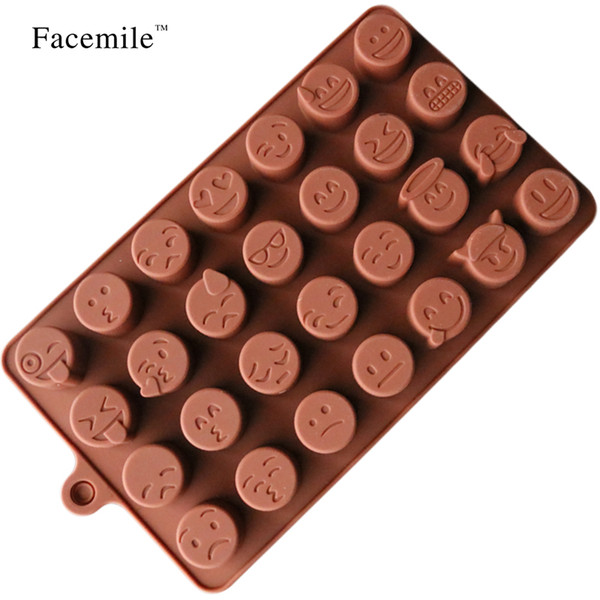 Facemile Emoji Chocolate Silicone Mold For Cake Cookies Mold Baking Accessories Fondant Candy Silicone DIY Molds