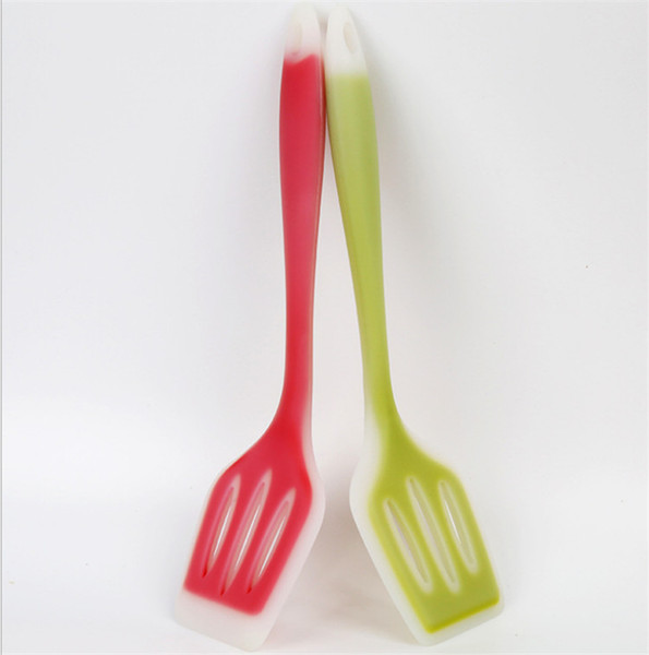 Nonstick silicone slotted turners pot shovel cooking spatula Silicone fried shovel flexible silicone turner spatula