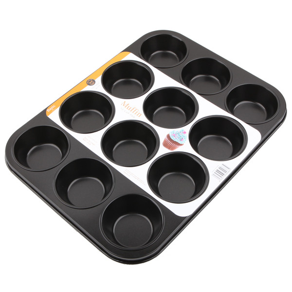 12 Cup Large Muffin Cake Mold Non-Stick Baking Pan Moulds for Muffins Kitchen Baking Pans and Pastry Pans