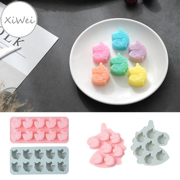 Unicorn Silicone Mold Birthday Fondant Cake Decorating Tools Unicornio Candy Chocolate Gum Paste Polymer Clay Mould