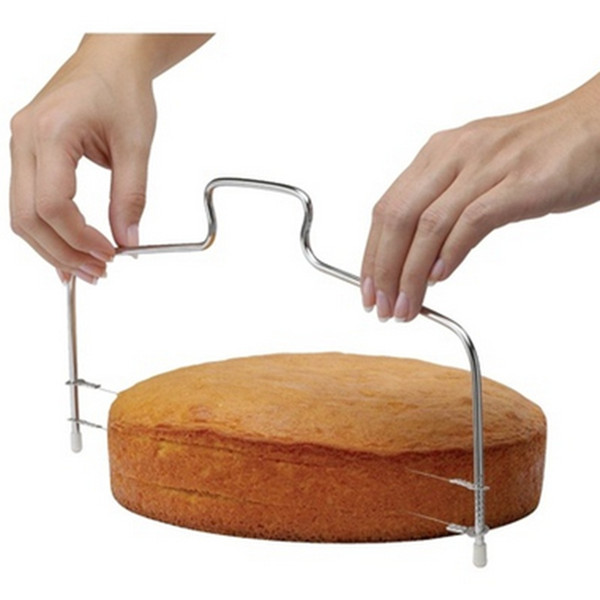 adjustable double slice bread cutter durable leveler stainless steel cake baking accessories gadget