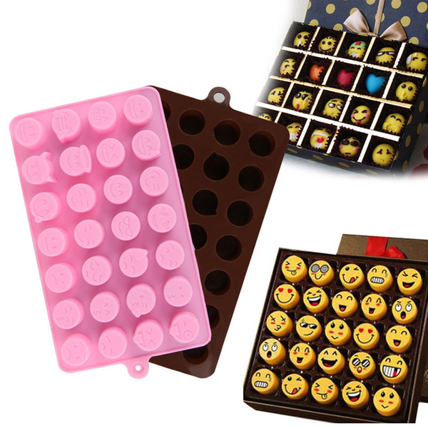 DIY silicone Emoji expression Chocolate making Mold , wedding party kitchen baking Pastry Tools Cake Molds candy and chocolate molds