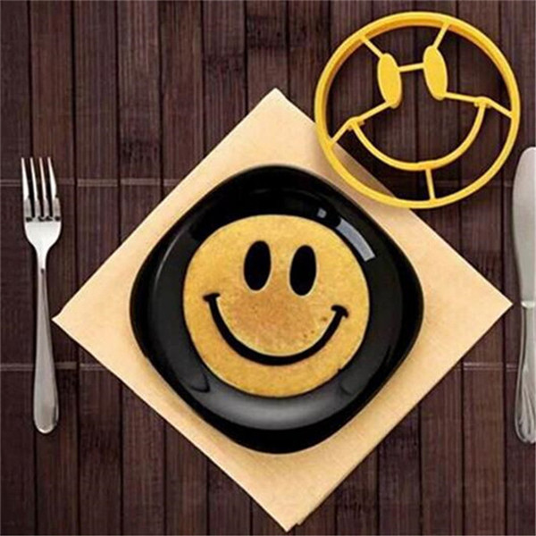 1pcs Smiley Face Egg Mold Silicone Smile Shaped Pancakes Omelette Device Egg Tool Kitchen DIY Creative Fried Egg Mold