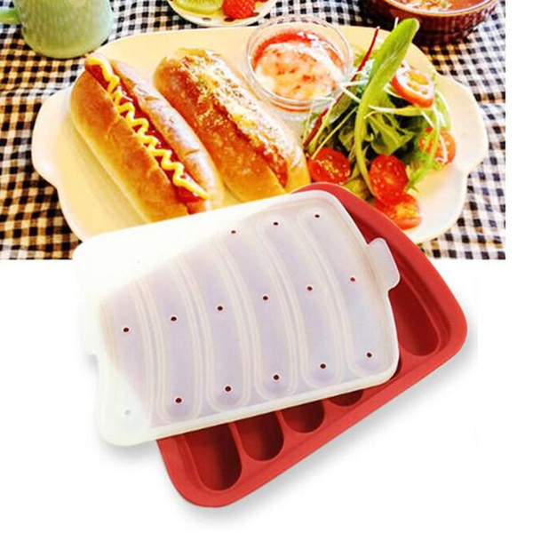 Creative baking utensils Silicone baking hot dog mold DIY homemade hand-made sausage box Egg rice cake Cake mold