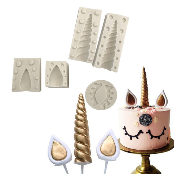 Birthday Unicorn Animalsl Silicone Mold Fondant Mould Cake Decorating Tools Chocolate, Gumpaste, Sugarcraft, Kitchen Accessories