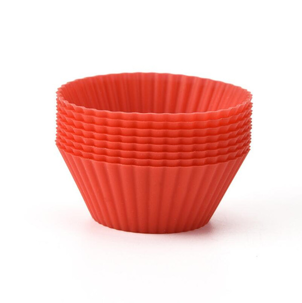 Round Shape Silicone Muffin Cupcake Baking Moulds Case Cupcake Maker Mold Tray Baking Cup Cake Mold Tools LX6454