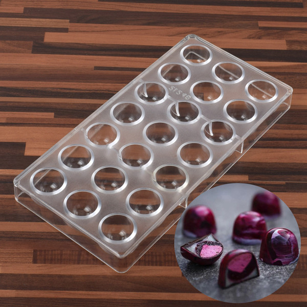 Hard Plastic 21 cups Bell Shape Candy Molds Polycarbonate Chocolate Mold Tray PC Pudding Filling Mould formas para chocolate