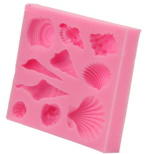 Wholesale-4pcs/lot DIY Cake Decorating Shell Scallop Conch Silicone Mold Bake Tools Ocean various shell scallops DIY silicone candy baking