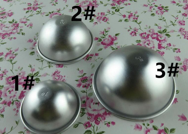 free shipping Baker tool 3D Aluminum Alloy Ball Sphere Bath Bomb Mold Cake Baking Pastry Mould