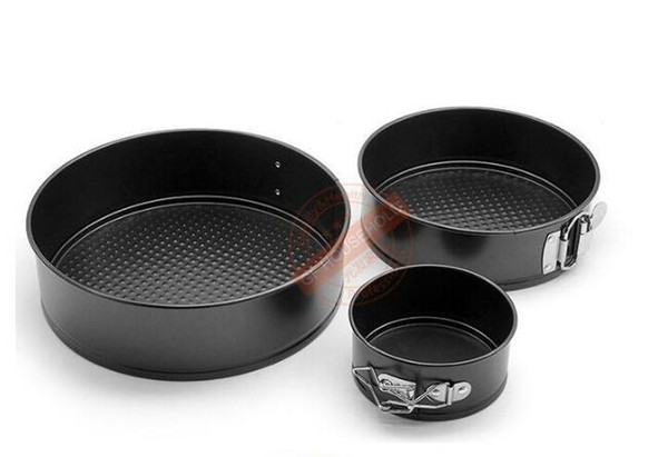 4 7 9inch Cake Pan Set Kitchen Tools Bakeware Baking Pans Cake Mold Round Baking Dish Heavy Carbon Non-stick Slipknot Removable Base Tray