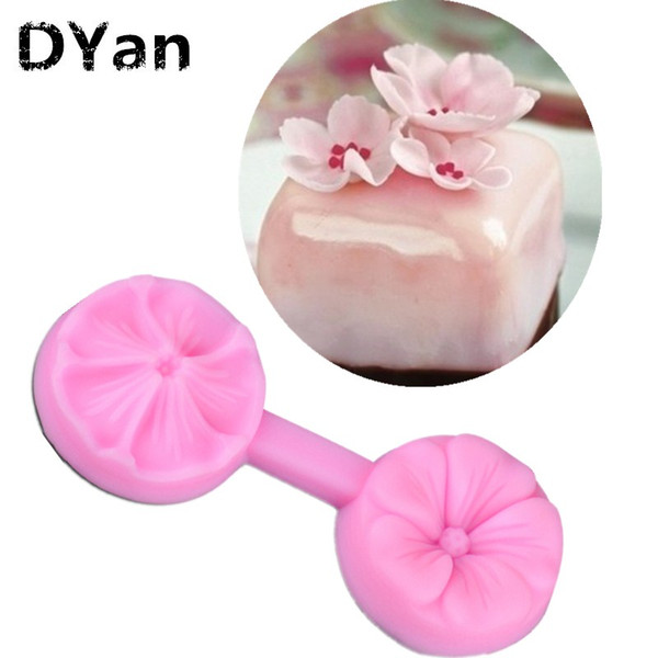 Free Shipping 3D Cake Mould Cherry-Shaped Mold Silicone Fondant Flowers Art Tools DIY Cake Decorating Tools A076