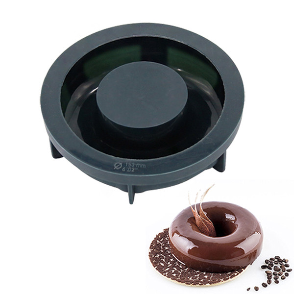 Silicone Black Doughnut 3D Mold For Cakes Chocolate Brownies Pastry Baking Tools