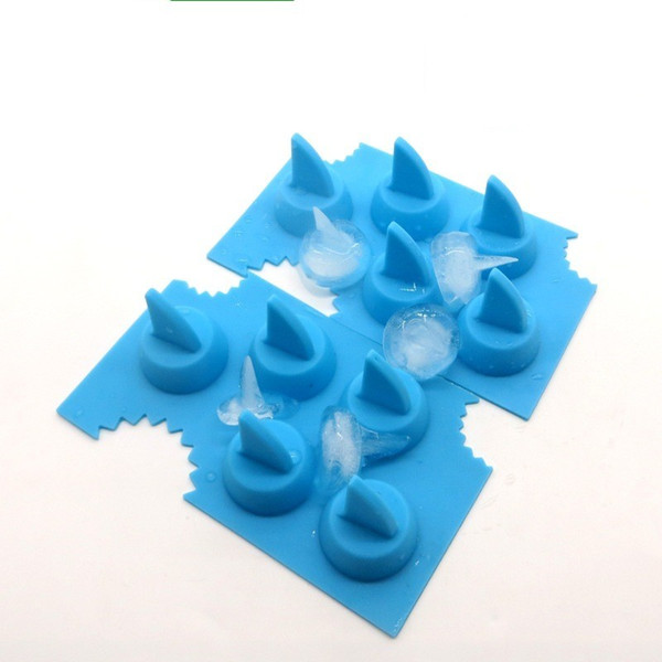 Silica Gel Chocolate Molds Safety Heat Resistant Baking Moulds Shark Fin Shape Silicone Ice Cube Tray Practical 2 7am B