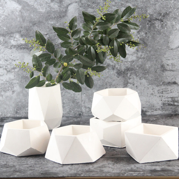 Nicole Silicone Concrete New Geometric Concrete Cement 3D Vase Handmade Molds For Cement Pots Flower Pots