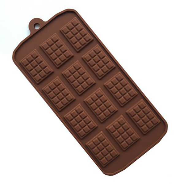 12 Even Chocolate Mold Silicone Mold Fondant Molds DIY Candy Bar Mould Cake Decoration Tools Kitchen Baking Accessories