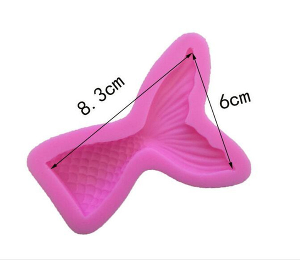 Christening Mermaid Tail Silicone Mold Fondant Cupcake Cake Decorating Baking Tools Handmade Soap Mold Fish Fork Tail DHL Free