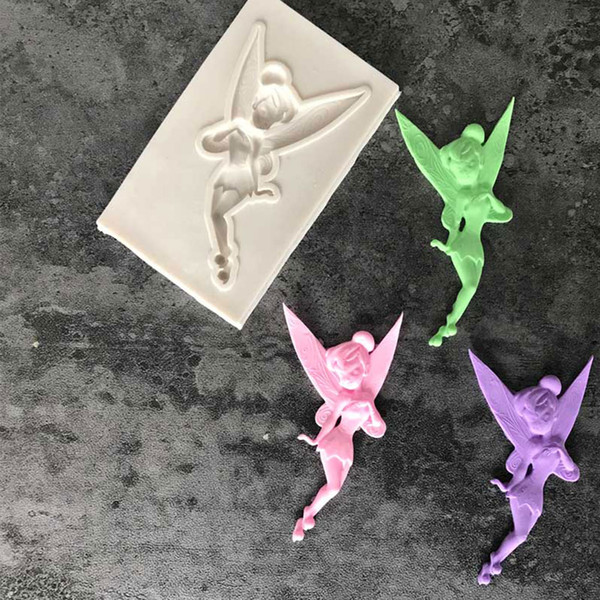 Childhood Flower Fairy Silicone Mold Gumpaste Chocolate Clay Candy Molds Fondant Cake Decorating Tools DIY