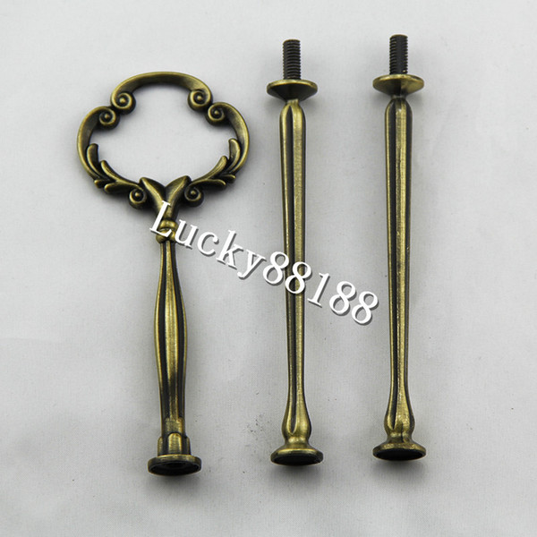 50pcs/bag Small Flower 3 TIERS metal cake stand handles and fittings/cake stand hardware