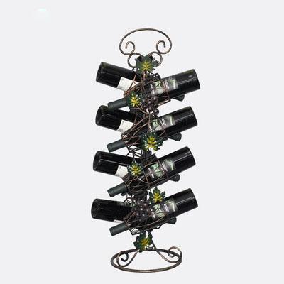 Wine Rack Retro grape rattan Bar Wine Shelf Wall Holder Single bottle Europe Style Creative Leaves vines Design Iron Art Vintage wholesale