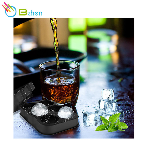 hot selling Bar Drink Whiskey Sphere Silica gel 6 Big Round Ball Ice Brick Cube Maker Tray Mold Mould On Sale Life wholesale