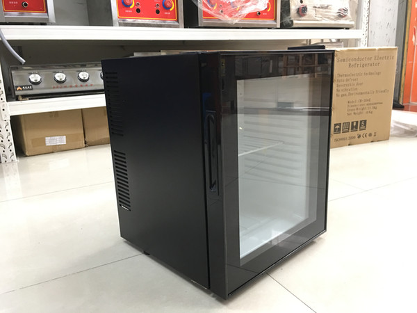 30L Home use Glass display car mini refrigerator door with low noisy, Glass Door Bar Fridge