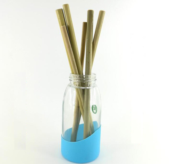 23cm Bamboo Drinking Straws Green Color Natural Bamboo Drinking Straw Reusable Eco Friendly Straight Natural Drinking Straws