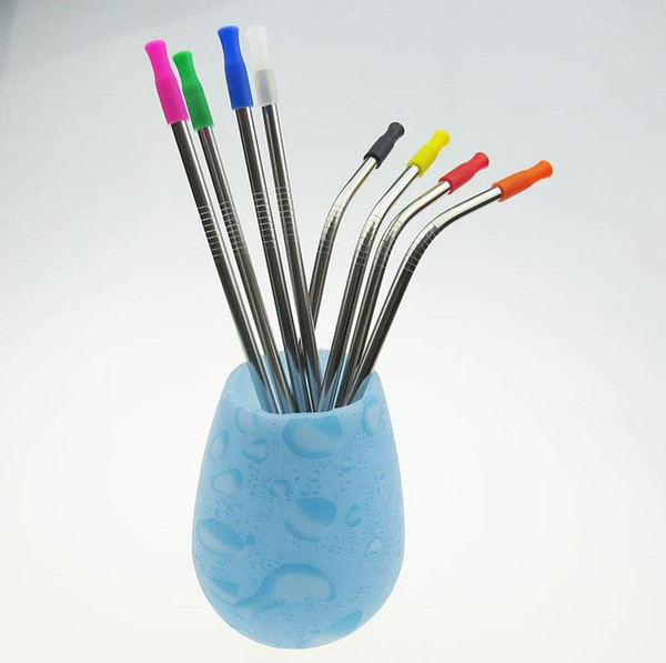 11 Colors Stock Silicone Tips for Stainless Steel Straws Tooth Collision Prevention Straws Cover Silicone Tubes