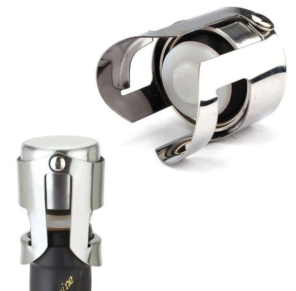 Portable Stainless Steel Champagne Wine Bottle Stopper Sealer Bar Stopper Vacuum Sealed Wine Champagne Bottle Stopper Cap