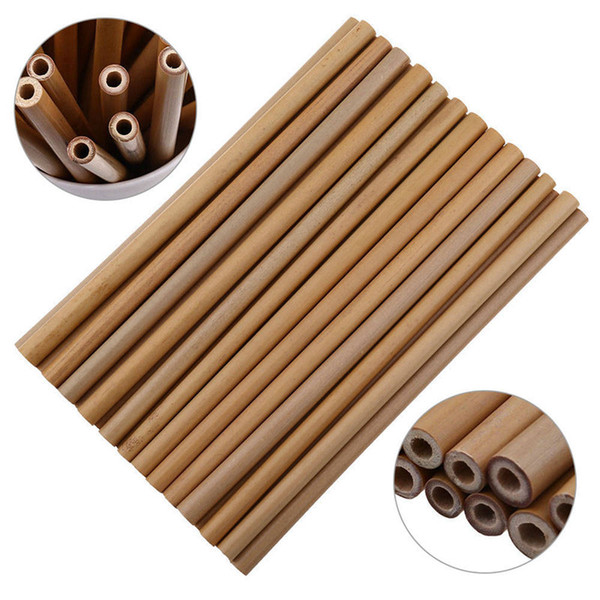 Bamboo Straw Reusable Straw Organic Bamboo Drinking Straws Natural Wood Straws For Party Birthday Wedding Bar Tool MMA1887