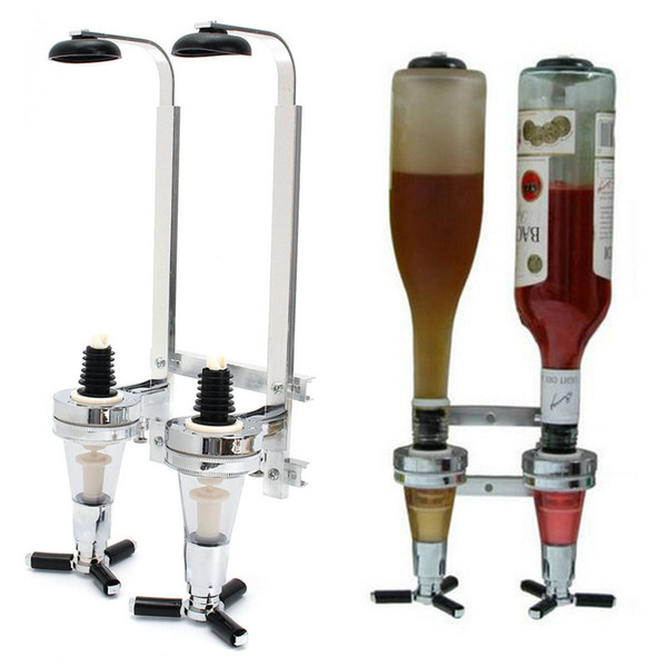 Promotion Inversion 2-Station Liquor Dispenser Bar Butler Wine Dispenser Alcohol Bottle Drinking Pourer Bar accessori