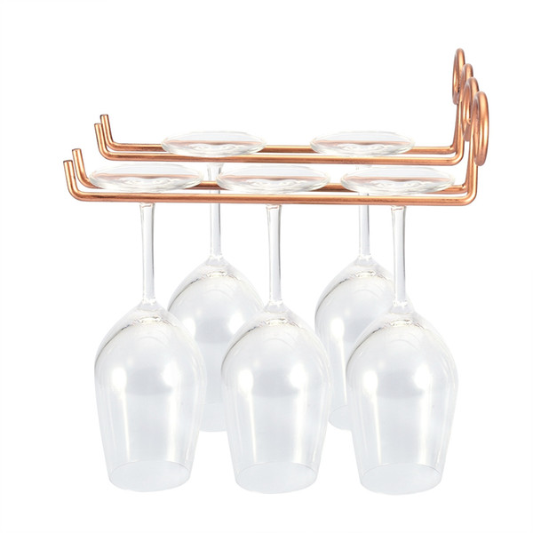 New Stemware Hanging Wine Glass Cup Rack Holder Shelf for Kitchen Living Room Display Stand Bar Accessories