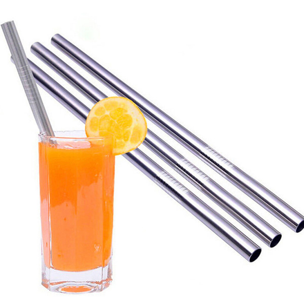 500 pcs Stainless Steel Straw Steel Drinking Straws 8.5