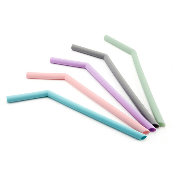 10mm Silicone Straws Reusable Food Grade Silicone Straight and Bent Straws Drinking Tools for Milkshakes Frozen Drinks Smoothies Party