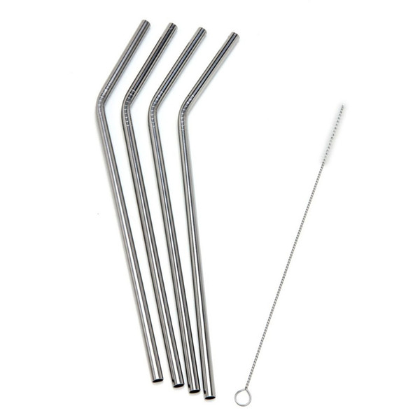 Art High Quality 4 Long Stainless Steel Drinking Straws Fits 20 Oz & 30 Oz Cups Free Cleaning Brushed Included DROP 1812