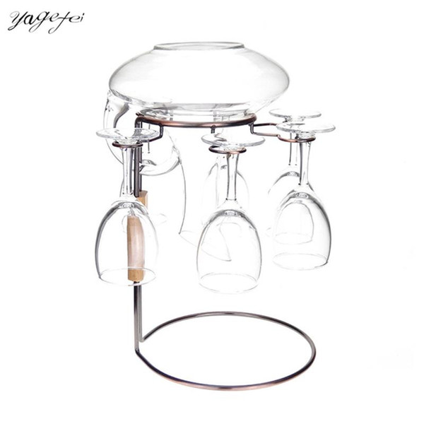 Hot Sale Metal Wine Racks Wine Holder Drying Stand Kitchen Bar Storage Frame Bracket Barware Shelf Decanter Drying Rack