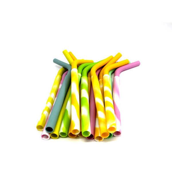 New Design Freshlove Reusable Smoothie Straws Eco BPA-free Two Piece Silicone Drinking Straws 500 Pcs/lot Free Shipping