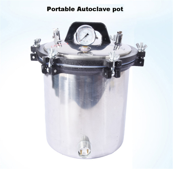 18L Portable stainless steel sterilization pot, Pressure steam sterilizer autoclave pot surgical medical With anti-dry