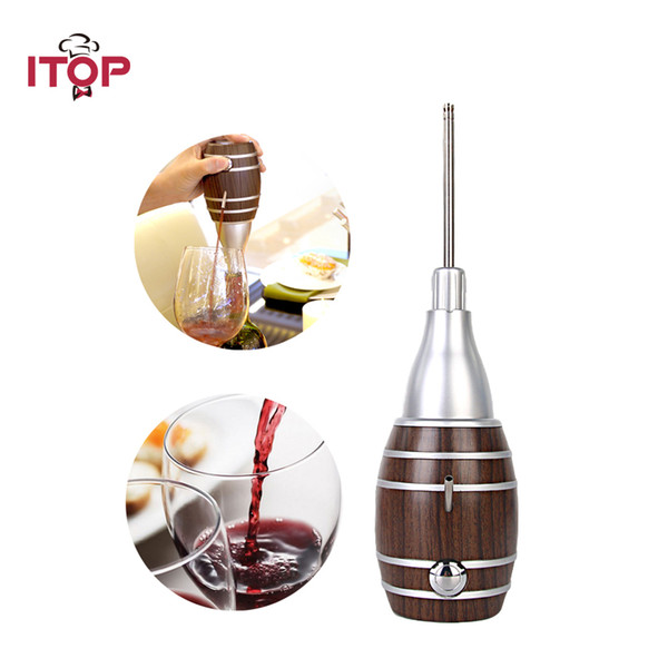 Portable Wine Decanter Handmade Household Commercial Red Wine Decanter Wood Decanter 6 Seconds Wine Processors With Battery For Party Bar