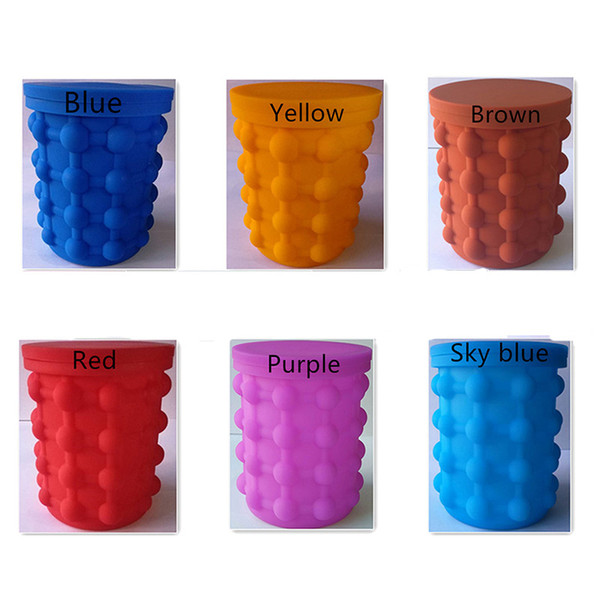 13x14.5cm Silicone Ice iride genie The Revolutionary Space Saving Ice Cube Maker 3D Grenade Mold Kitchen Tools 6 color