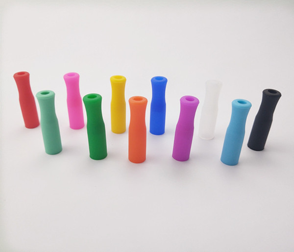 11 Colors Stock Silicone Tips for Stainless Steel Straws Tooth Collision Prevention Straws Cover Silicone Tubes