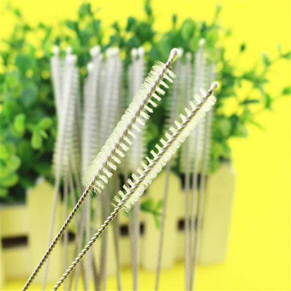 17cm stainless steel straw brushes Wash Drinking Pipe Straw Brushes Brush Cleaner Straw Cleaning Brush