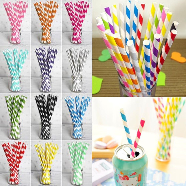 colorful drink paper straws strip drink paper straws 61 color Eco-friendly Drinking Straw