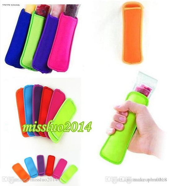 Hot sale low prices high quality Popsicle Holders Pop Ice Sleeves Freezer Pop Holders 8x16cm DHL Fedex UPS SF Fast Shipping